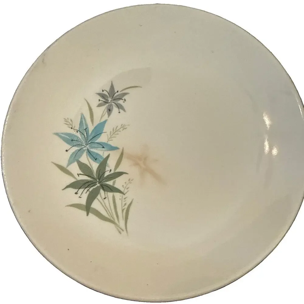 Set Of 4 Vintage MCM Sabin China Tiger Lily 6” Bread And Butter Dishes preowned
